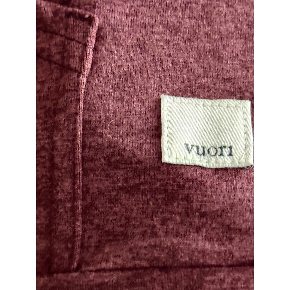 Vuori Halo Essential Full Zip Hoodie Mahogany Heather Burgundy Womens Large NWOT - Picture 4 of 5